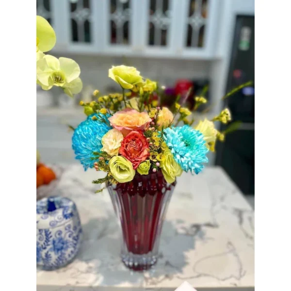 Lọ Hoa Pha Lê Crown Jewel Rogaska Red 25cm