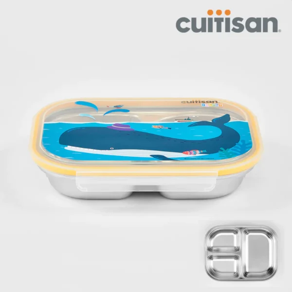 Khay Ăn Dặm 3 Ngăn Inox 316 Cuitisan EC10-204Y-8809651991079