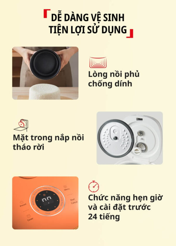 Nồi Cơm Mini Tefal POP RK535 0,7 Lít Chính Hãng