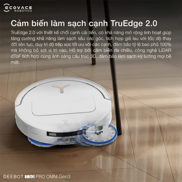 Robot Hút Bụi Lau Nhà ECOVACS DEEBOT T50 PRO OMNI Gen3 (Đen & Trắng)