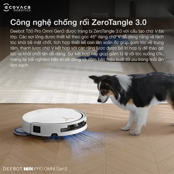 Robot Hút Bụi Lau Nhà ECOVACS DEEBOT T50 PRO OMNI Gen3 (Đen & Trắng)