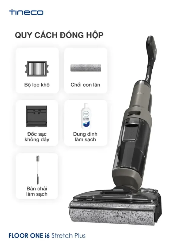 Máy hút bụi lau sàn khô ướt Tineco Floor One i6 Stretch Plus