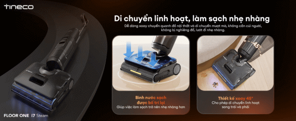 Máy Hút Bụi Lau Nhà Tineco Floor One i7 Steam – Hàng Chính Hãng
