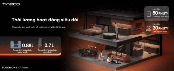 Máy Hút Bụi Lau Nhà Tineco Floor One i7 Steam – Hàng Chính Hãng