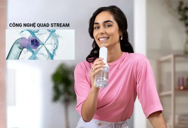 Máy Tăm Nước Cầm Tay Philips Sonicare HX3826/31 Màu Trắng