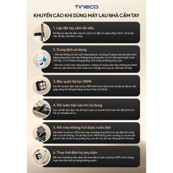 Máy hút bụi lau sàn khô ướt Tineco Floor One i6 Stretch Plus
